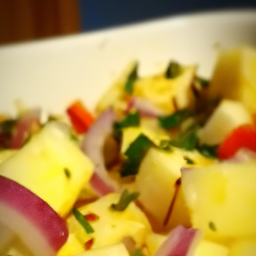 Paneer Pineapple Salad - Refreshing And Tangy!